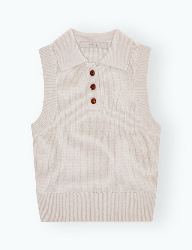 REMAIN - Knitted Polo Top