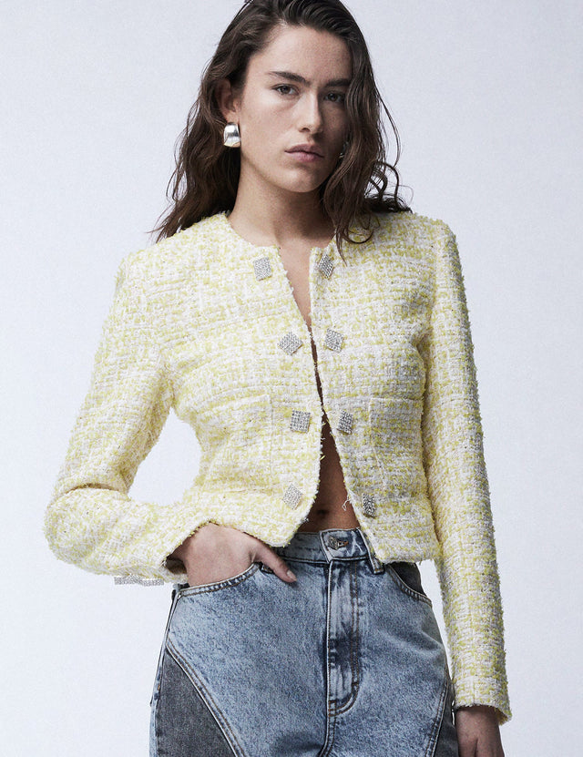 ROTATE - Boucle Cropped Jacket